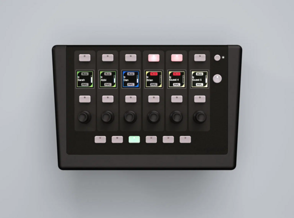 6 ROTARY CONTROLLER OLED, POE POWERED, INCLUDES PSU, DLIVE COMPATIBLE